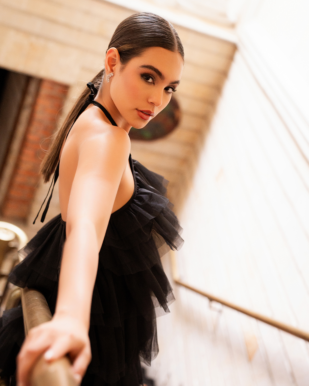 Vestido Corto Capas Tul Unicolor Derek 832895 NG